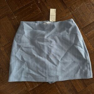 Abercrombie & Fitch Light Blue Pinstripe Mini Skirt